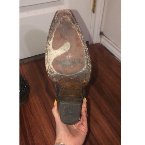 Corral Black/Gray Boots with rhinestones - Picture 4 of 4